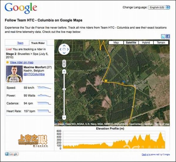 环法自行车赛激战正酣 谷歌、Bing地图实时追踪