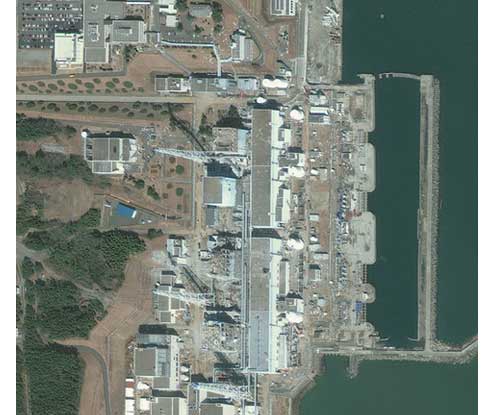 卫星显示日福岛第一核电站恢复拉闸限电
