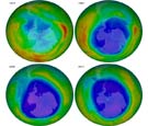 每日卫星照：南极臭氧层空洞历史变化