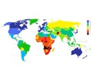 科学家公布全球人口寿命长短地区分布图