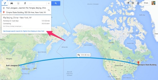 Google Maps 终于知道横跨太平洋可坐飞机而不是游泳