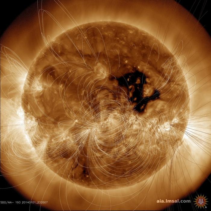 美国宇航局公布新年首批太阳图像照片