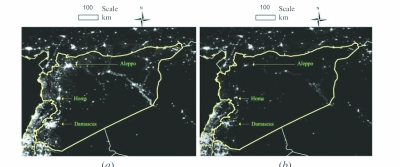 用遥感分析叙利亚危机 夜光骤降示内战激烈