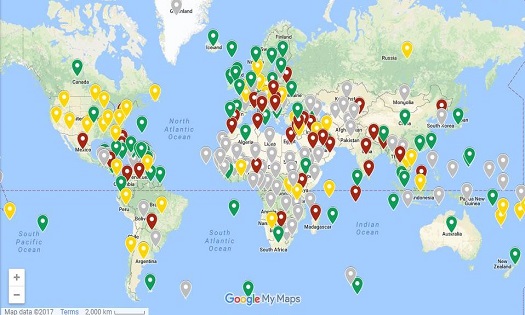 一张图告诉你246个国家最新的无人机法律