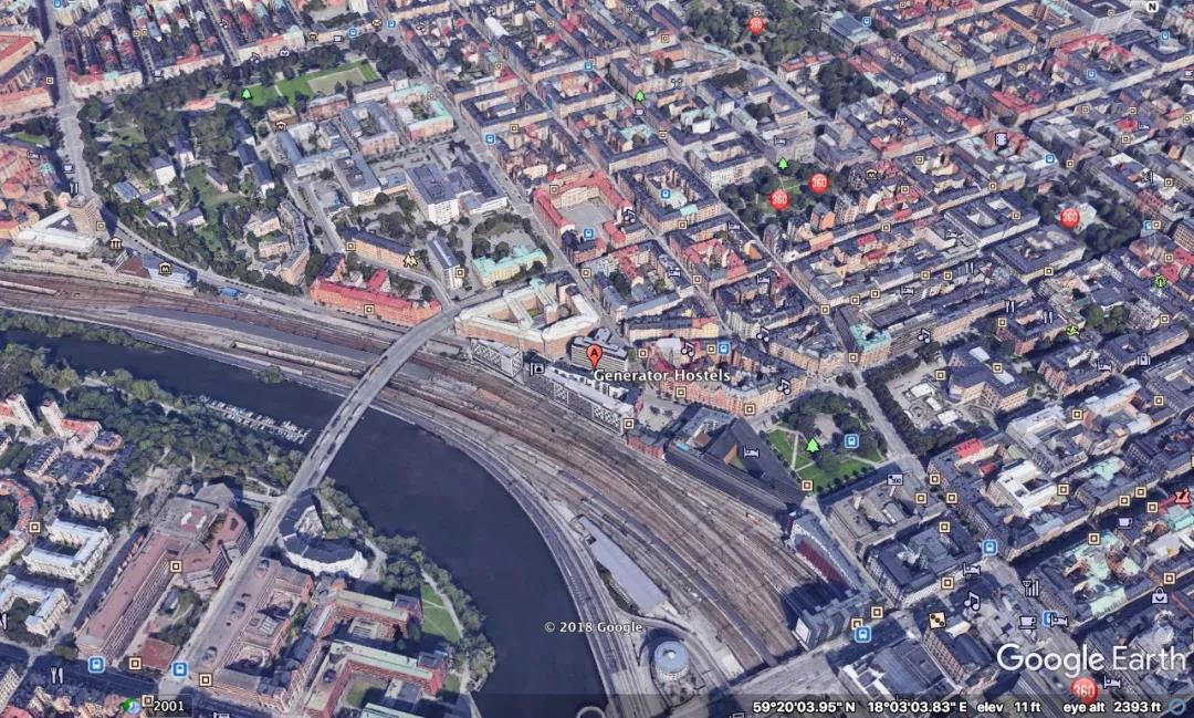 用Google Earth看瑞典旅店事件
