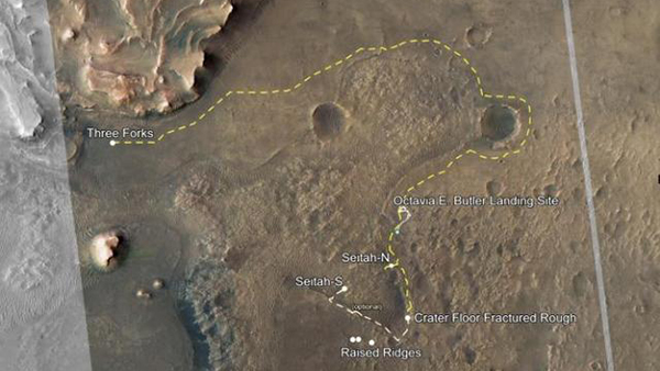 NASA“毅力号”将获取第一个火星岩石样本