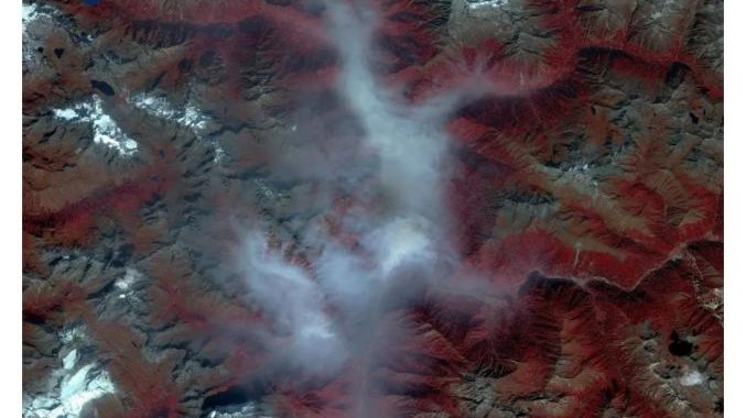 卫星遥感监测西藏林芝森林火灾